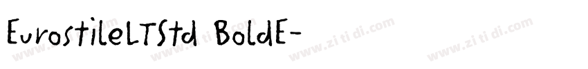 EurostileLTStd BoldE字体转换
